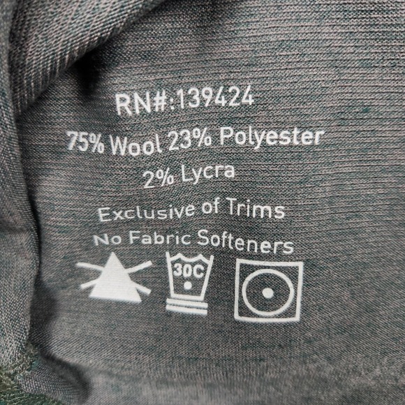 Voormi 1/4 Zip Sweater Mens XL Green Wool Blend Pullover Fleece Sweatshirt USA - Picture 6 of 8